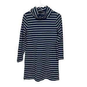 Vineyard Vines Stripe Cowl Neck Knit Dress Navy White XL 16